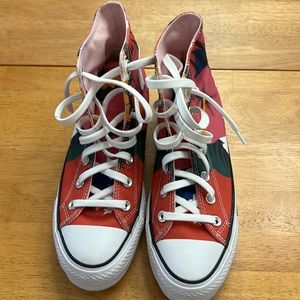 Converse floral hightop platforms